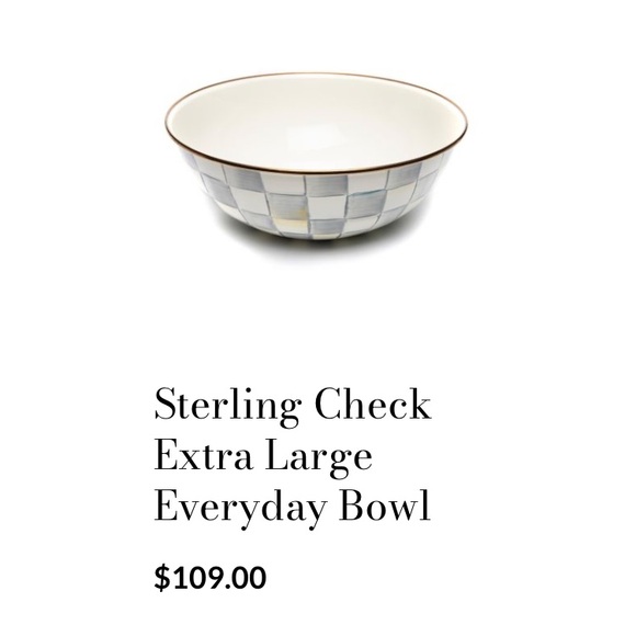 New MacKenzie-Childs Sterling Extra Large Bowl - Picture 4 of 7